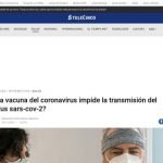 La vacuna del coronavirus no impide que la gente se pueda contagiar 