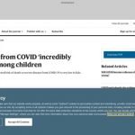 Deaths from COVID ‘incredibly rare’ among children