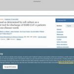 Viral RNA load as determined by cell culture as a management tool for discharge of SARS-CoV-2 patients from infectious disease wards | SpringerLink