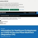 Information on COVID-19 Vaccine Pfizer/BioNTech (Regulation 174) - GOV.UK  
